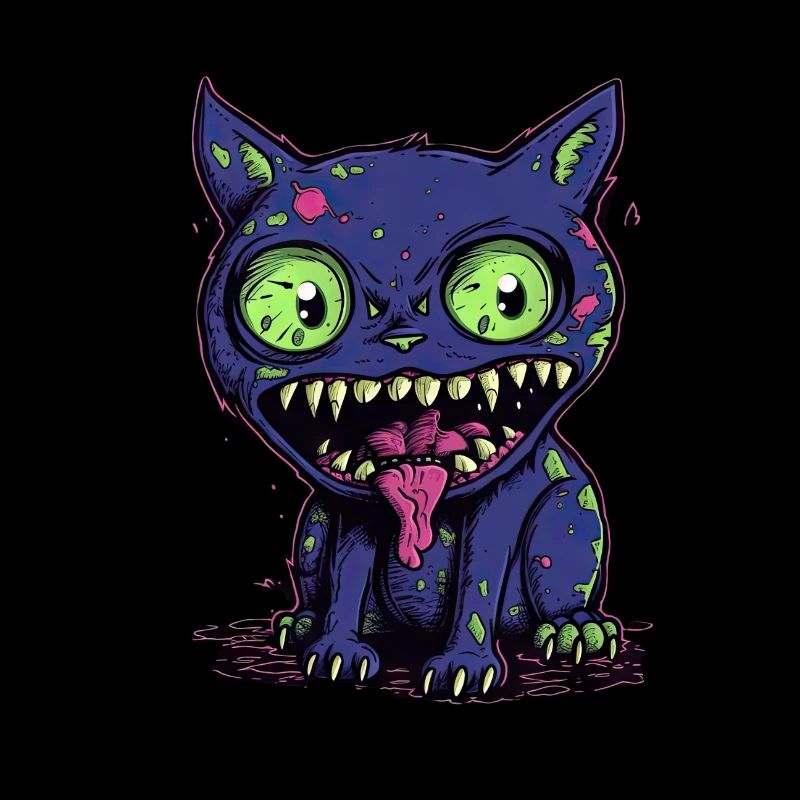 Halloween Zombie Cat - Mignon Chat Effrayant