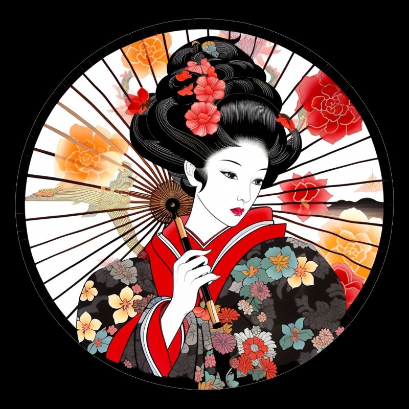 Geisha Japan Drawing