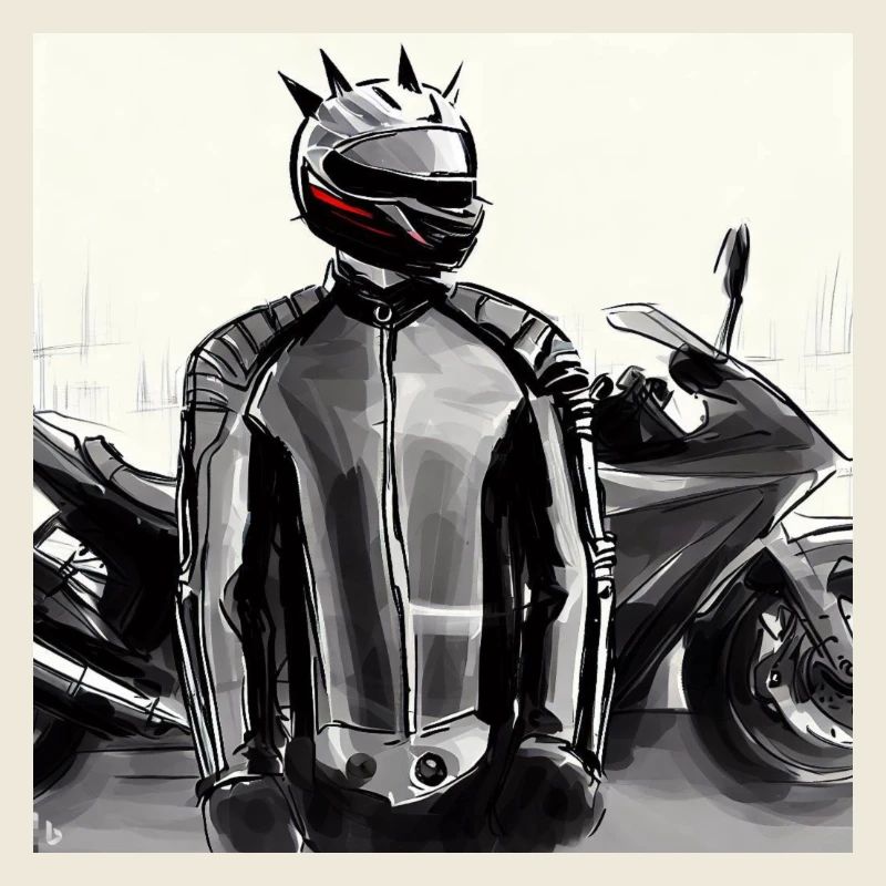 Motorrad Bleistiftzeichnung