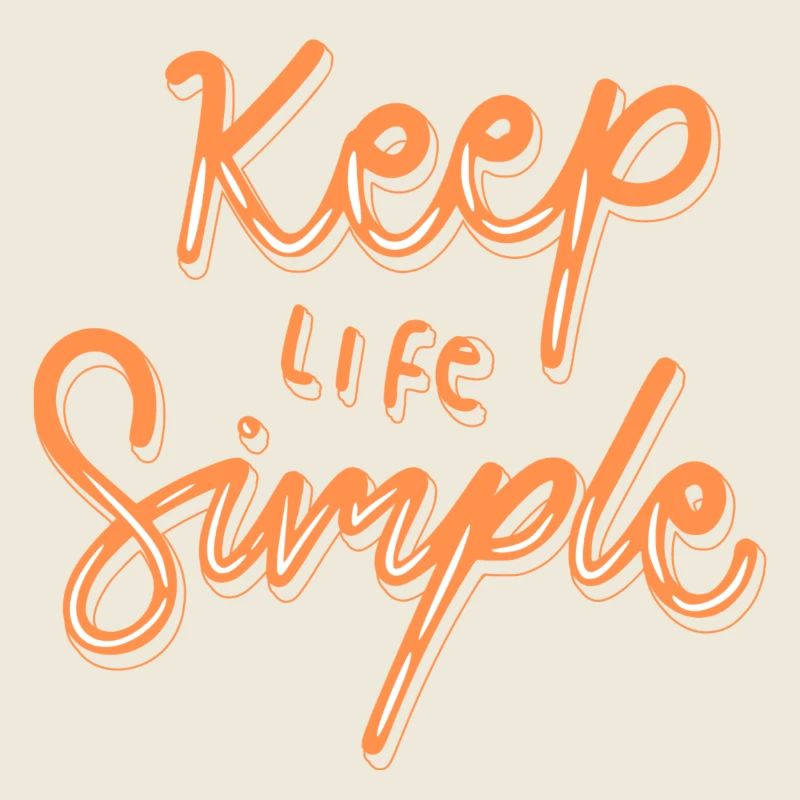 Halte das Leben einfach