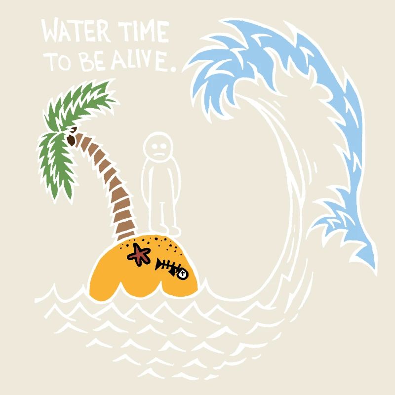 Wasserzeit, um lebendig zu sein (Weiß)