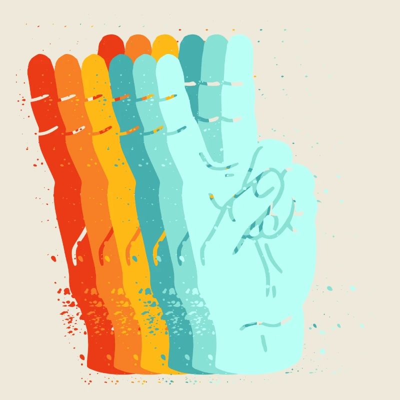 Friedens-Retro-Zeichen