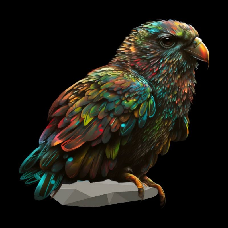 Oiseau perroquet coloré sur pierre