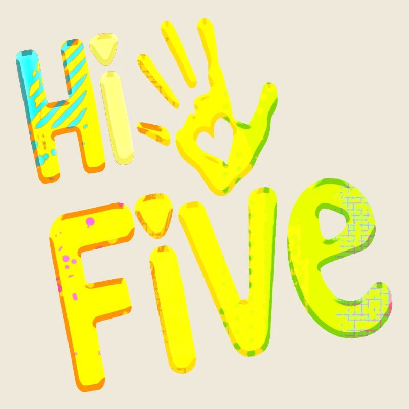 High Five Stil Cool Hand Witz Spruch Hit Trend