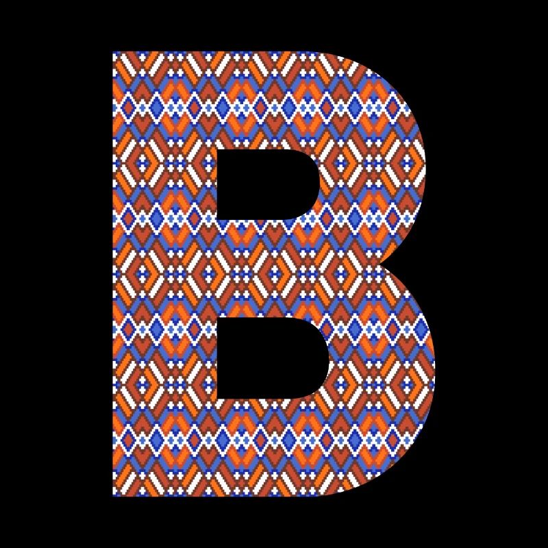 Monogramm Buchstabe B - geometrisches Muster