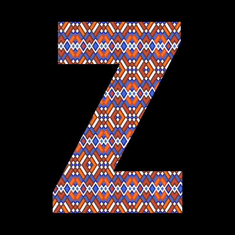 Monogramm Buchstabe Z - geometrisches Muster