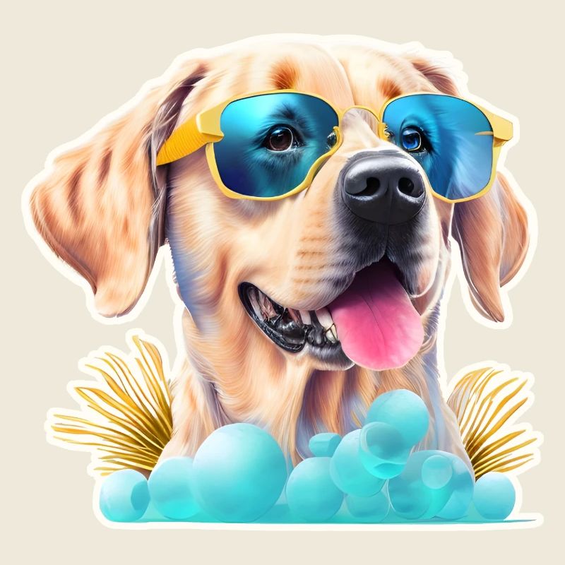 Labrador mit Sonnenbrille