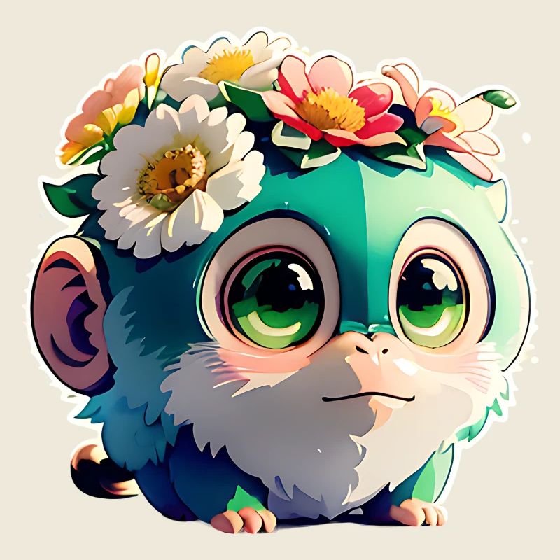 Blumiger Affenfreund