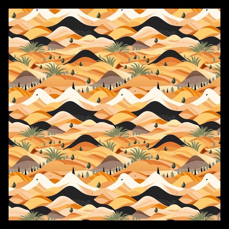 Desert Seamless Pattern Sand Sahara Dunes Arabic