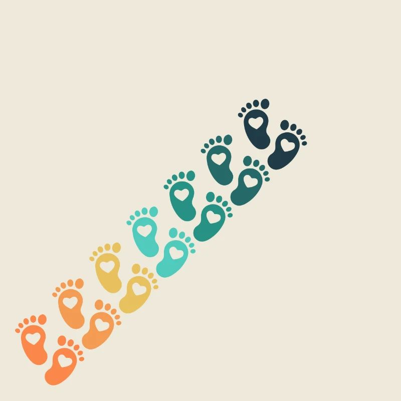 empreinte pieds bébé vintage