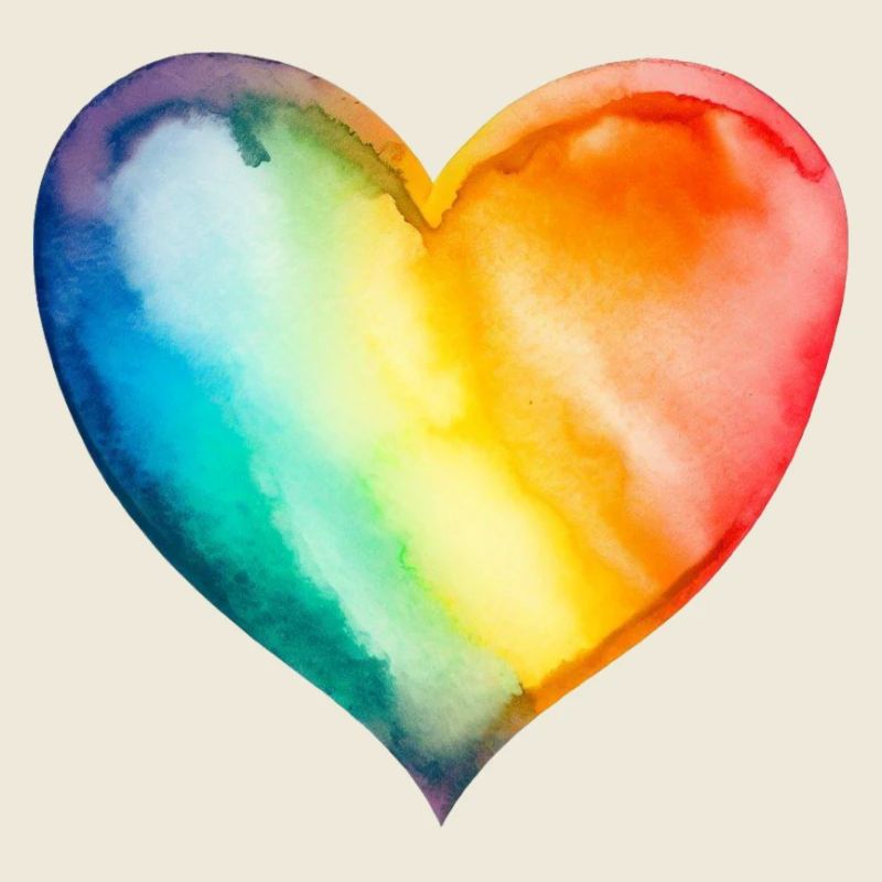 Regenbogen-Herz