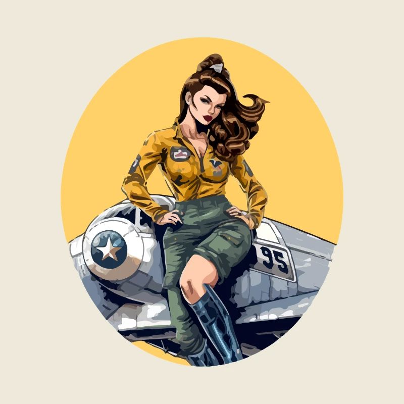 Pinup Maelle pilote