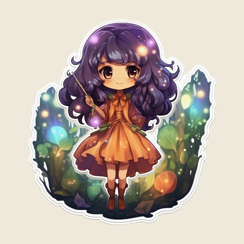 Cute Enchantress Casting a Spell