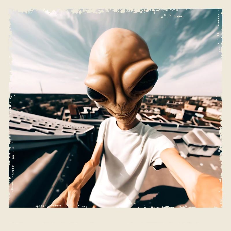 Alien Rooftop Selfie