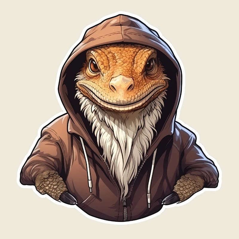 Coole Bartagame in Freizeitkleidung