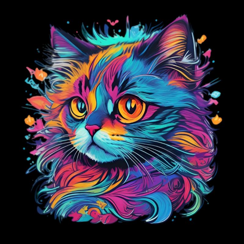 Chat en couleurs