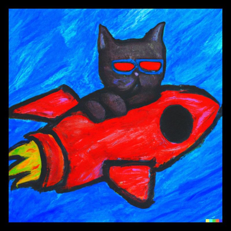 Chat en fusée