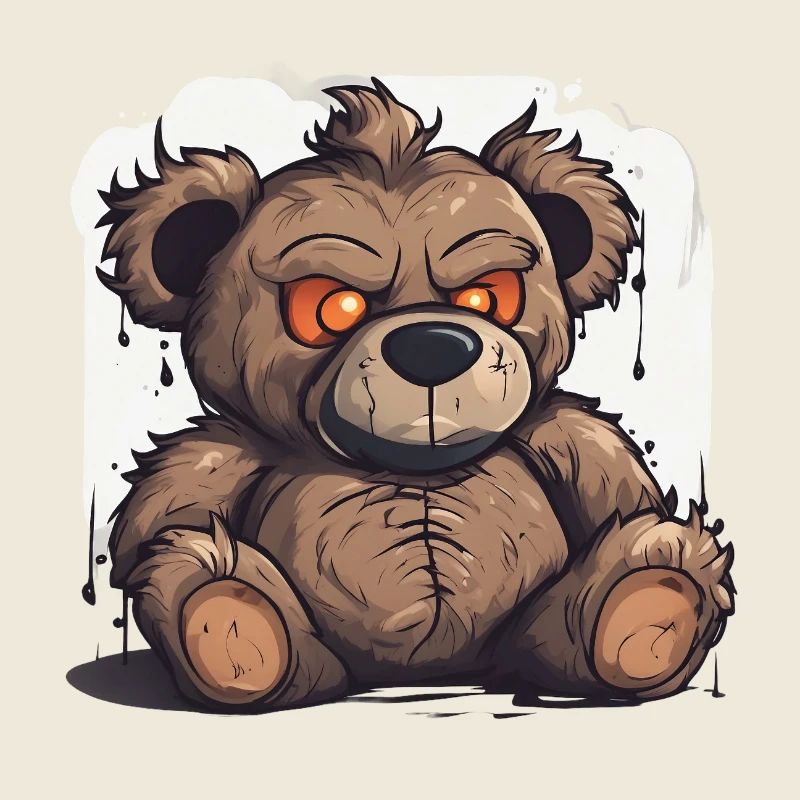 a scary teddy bear