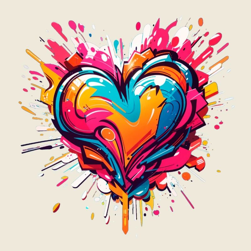 Herz der farbigen Gemälde