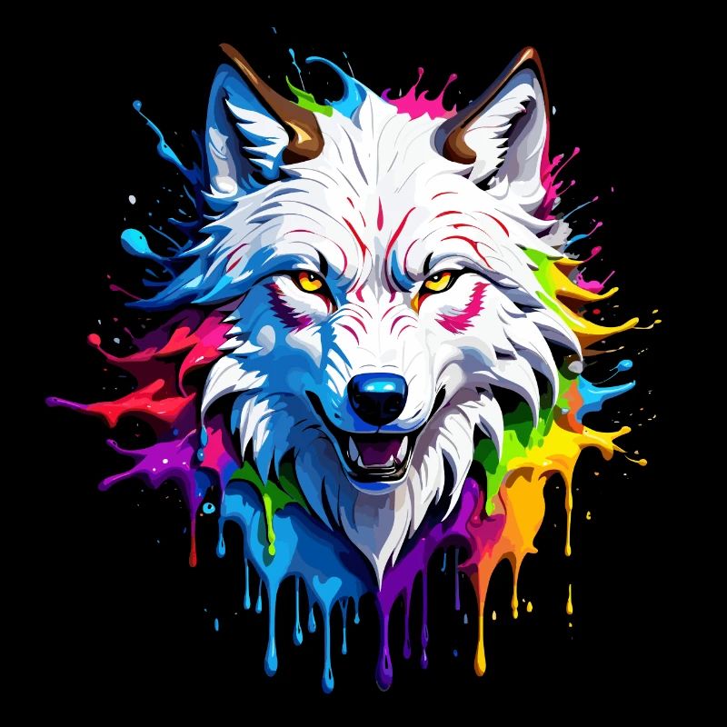 Loup coloré