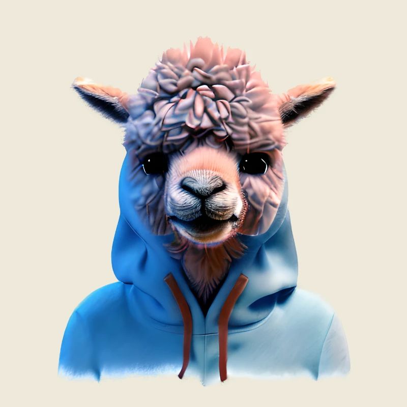 Alpakazüchter Alpaka trägt Pullover Alpakafan