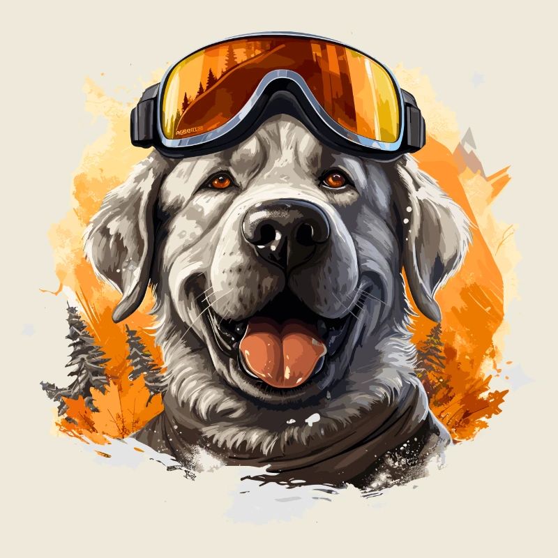 Kangal Ski Elegance: Vector Winter Warrior Tee