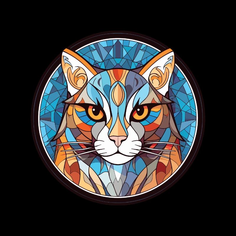 Égée Cat Breed Illustration à l’aquarelle colorée