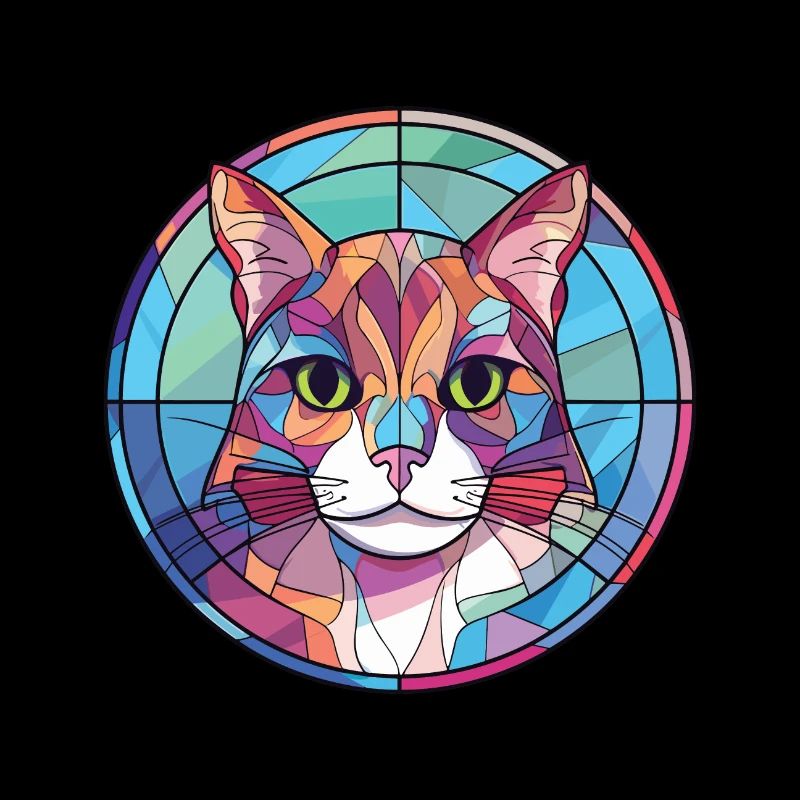 Illustration d’aquarelle colorée American Curl Cat