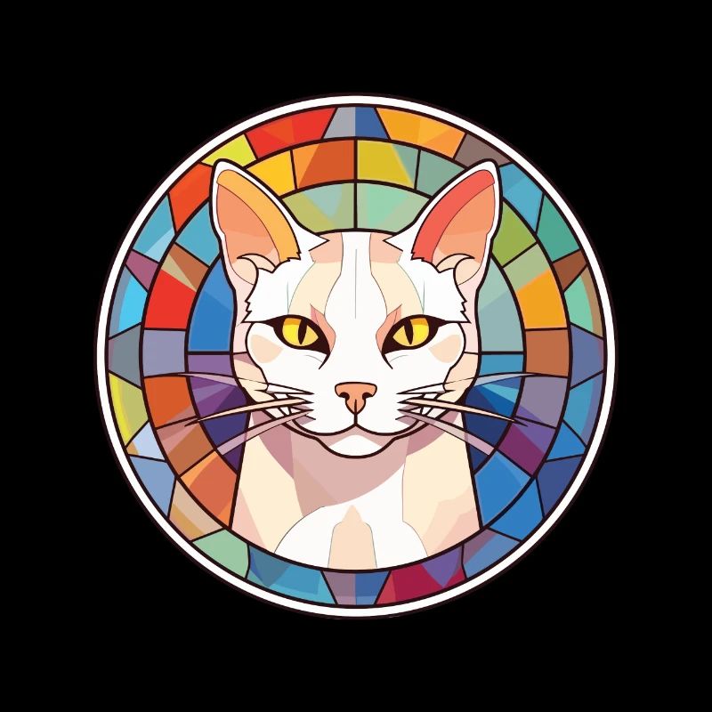 Burmilla chat aquarelle colorée Illustration pour animaux de compagnie