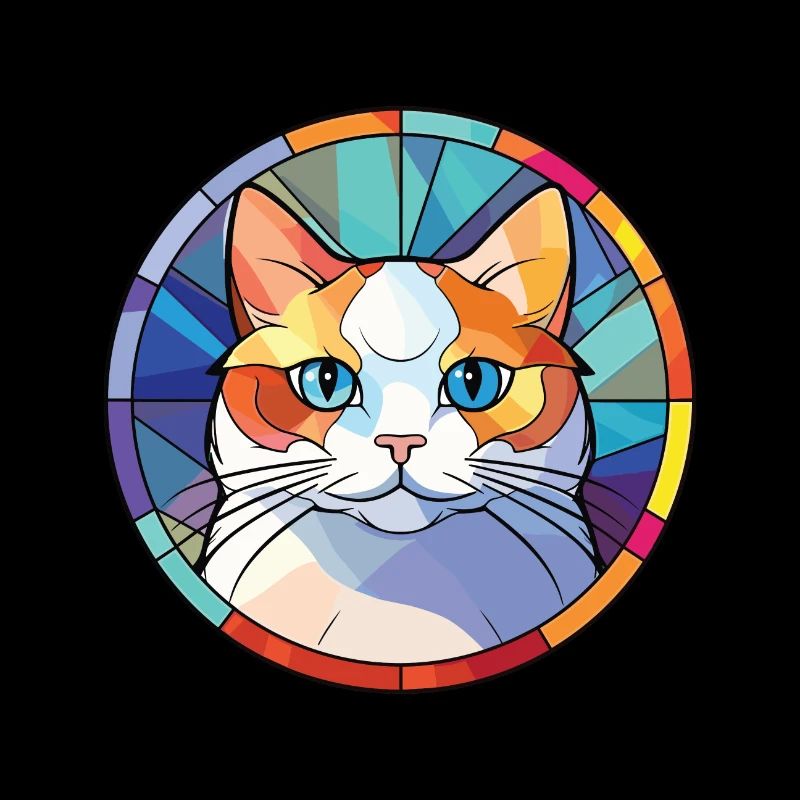 Munchkin chat aquarelle colorée pour animaux de compagnie Illustration