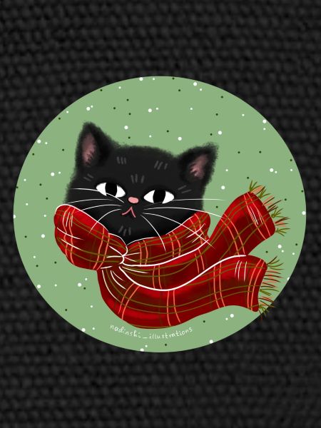 Chat avec écharpe