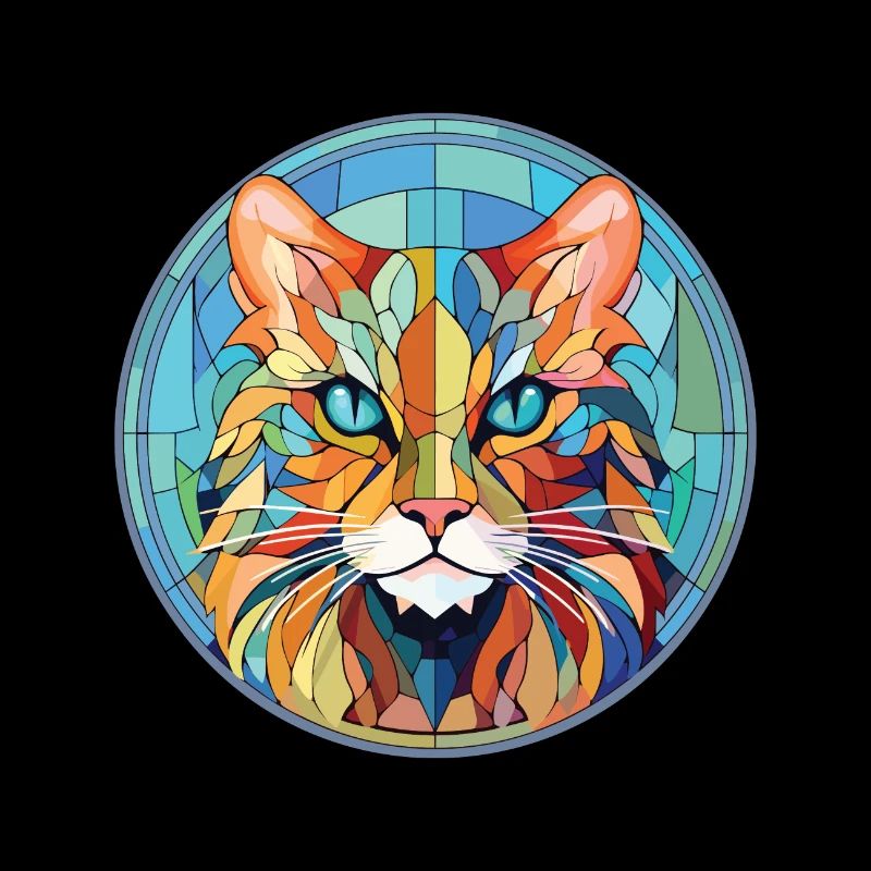 Laperm Cat Breed Illustration aquarelle colorée
