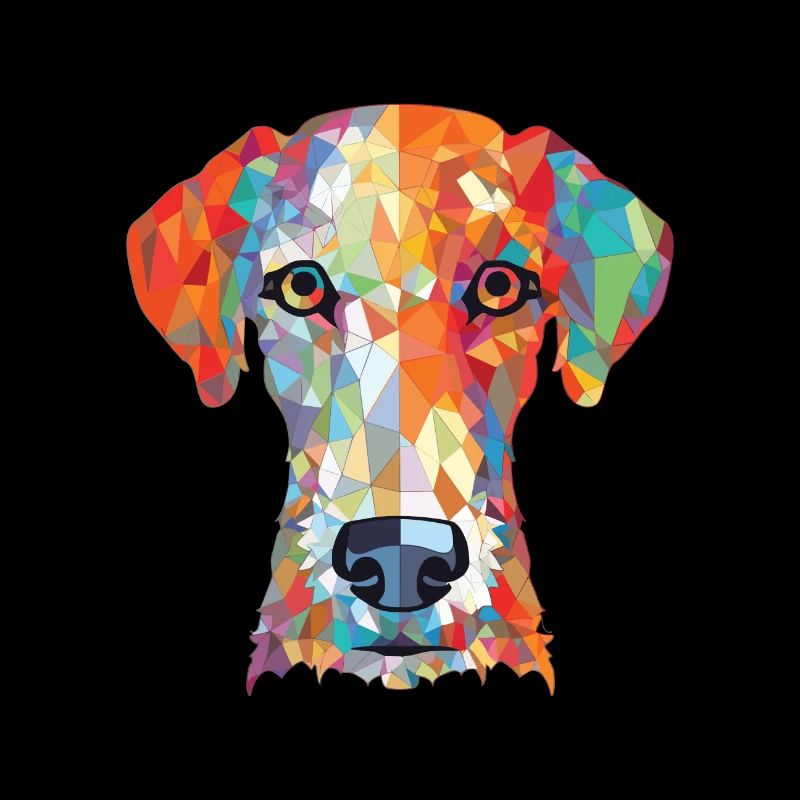 Bedlington Terrier chien race aquarelle colorée