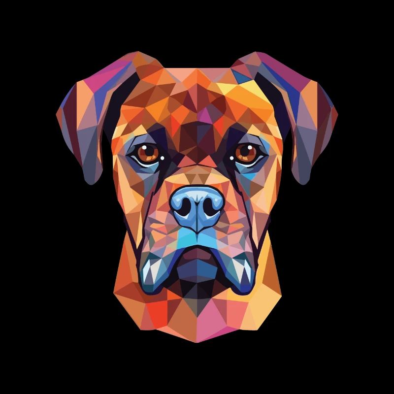 Deutsche Boxerhunderasse Aquarell Illustration