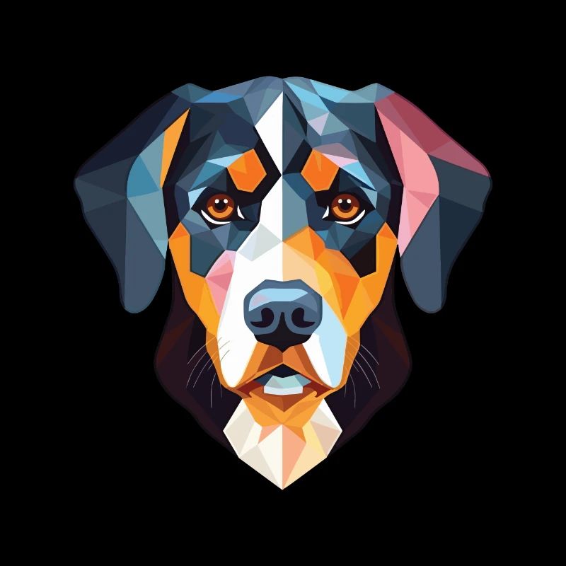 Entlebucher Mountain Dog Breed Aquarelle colorée