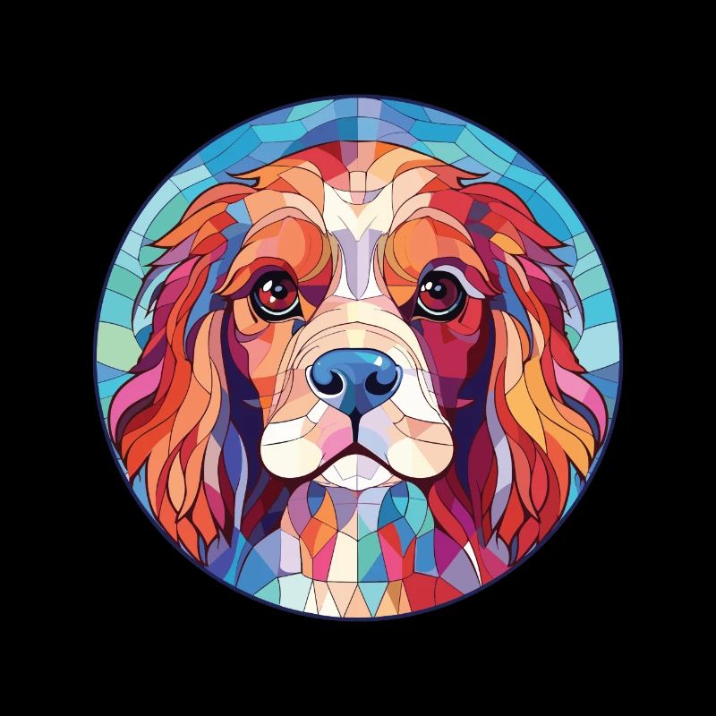 Cavalier King Charles Spaniel chien race aquarelle