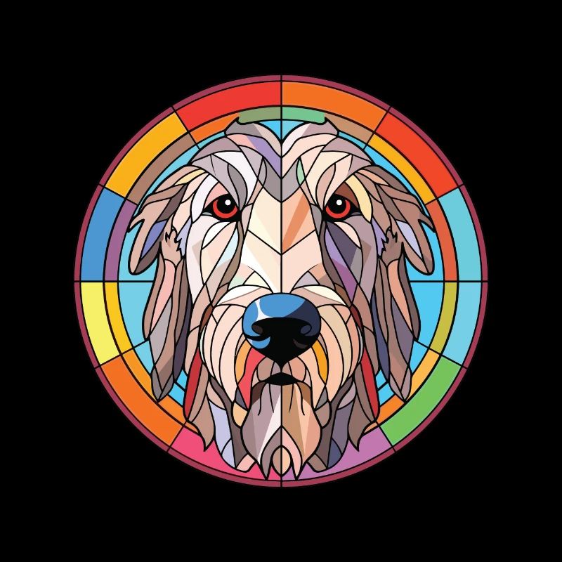 Irish Wolfhound chien race aquarelle Illustration