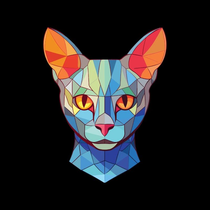 Illustration d’aquarelle colorée de chat bleu russe