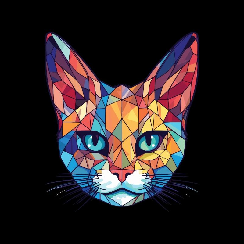 Pixie Bob Katze Bunte Aquarell Haustier Illustration