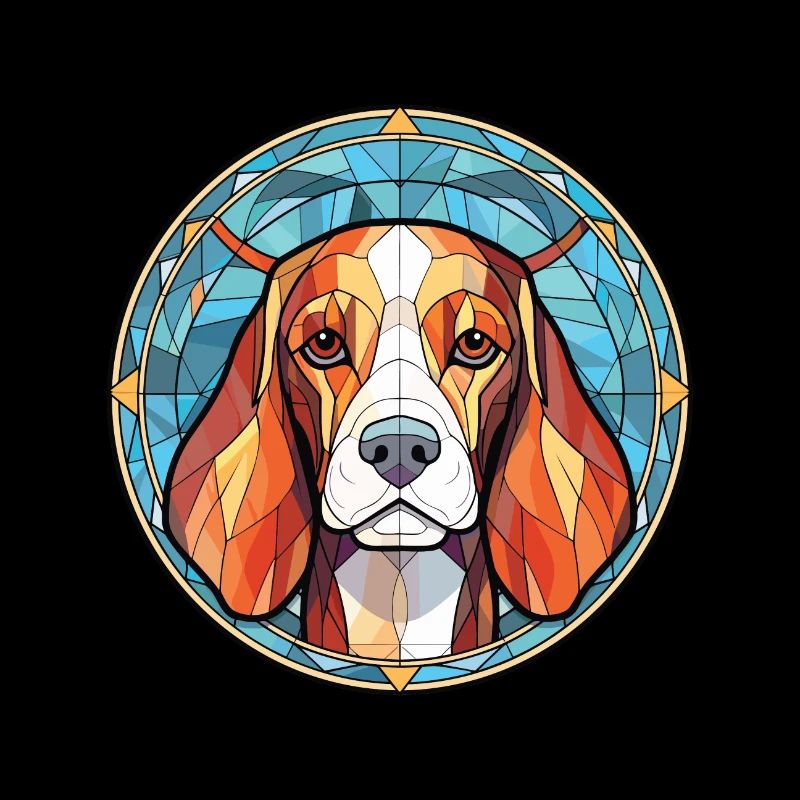 Beagle Hunderasse bunte Aquarell-Illustration