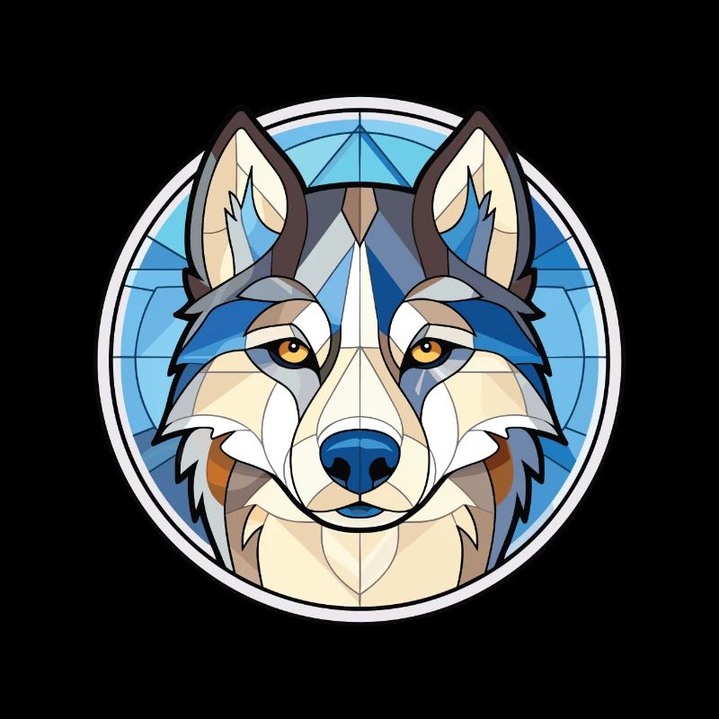 Siberian Husky Hunderasse Aquarell Illustration