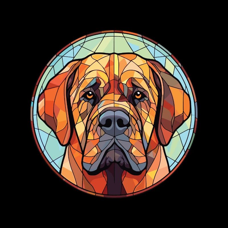 Spanischer Mastiff Hunderasse Aquarell Illustration