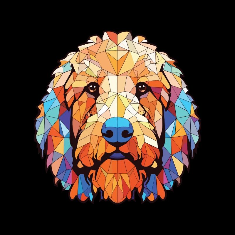 Labradoodle Hunderasse Aquarell Illustration