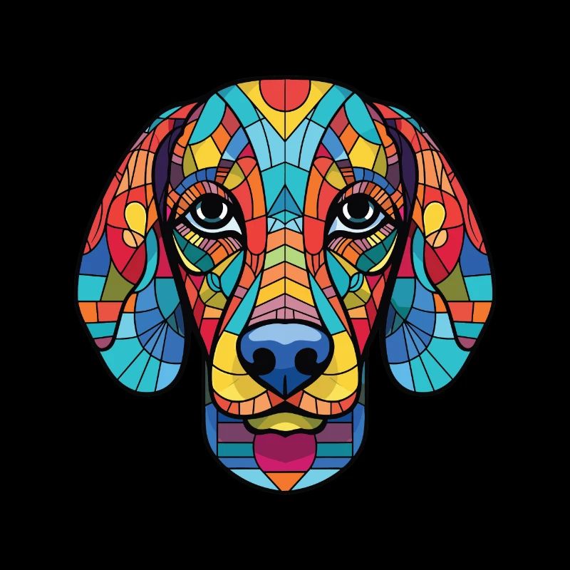 Illustration à l’aquarelle colorée de race de chien Phalene