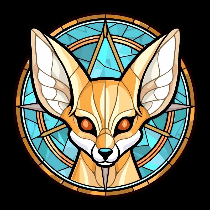 Fennec Fox bunte Aquarell-Tierillustration