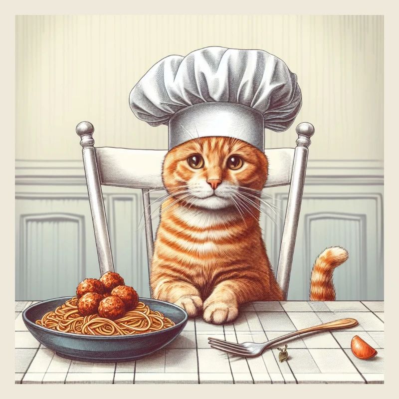 Chat cuisinier