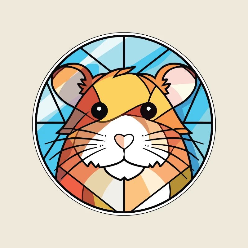 Hamster aquarelle colorée illustration animale