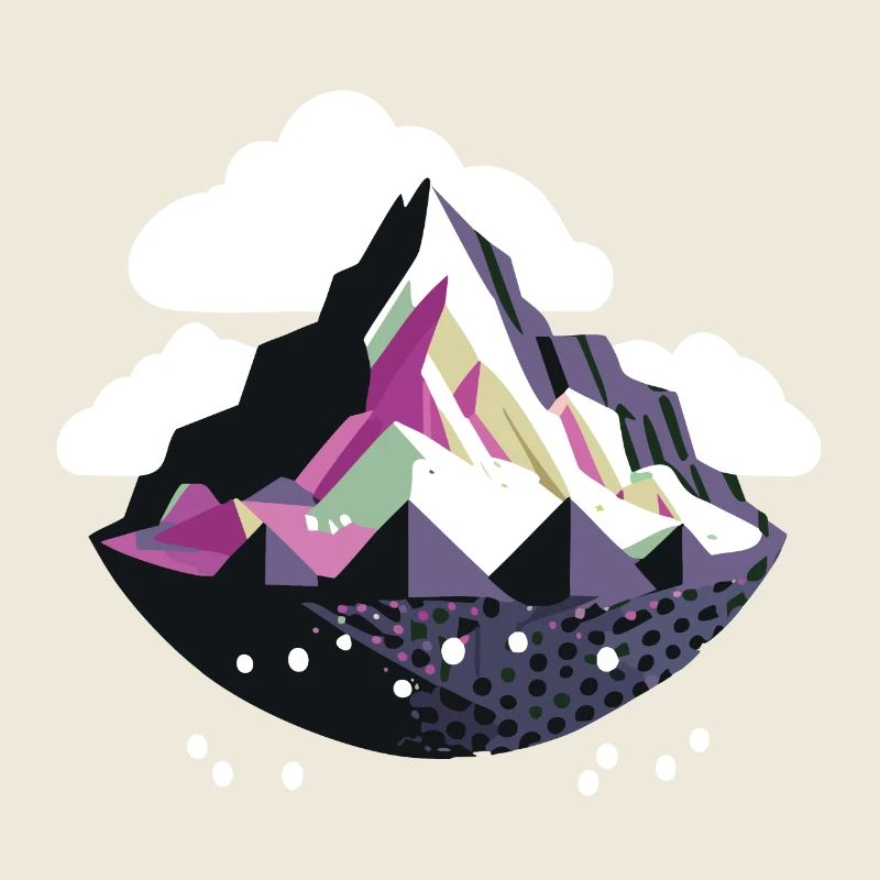 Logo abstrait de la montagne