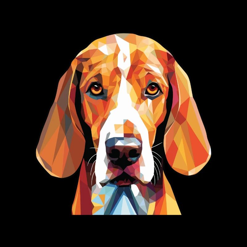 American Foxhound chien race aquarelle colorée