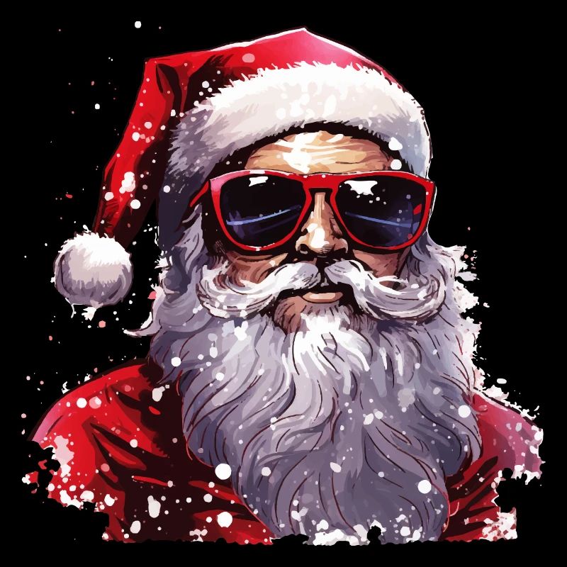 Weihnachtsmann mit Sonnenbrille. Cooler Santa